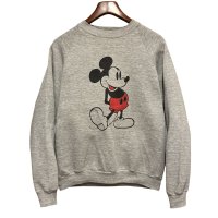 80's〜【USA製】【ビンテージ】ウォルトディズニー【ミッキーマウス】グレー【スウェット】【サイズXL】 