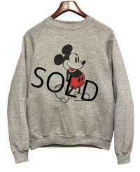 80's〜【USA製】【ビンテージ】ウォルトディズニー【ミッキーマウス】グレー【スウェット】【サイズXL】 