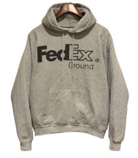 【ビンテージ】ヘインズ【hanes】FedEX ground フェデックスグラウンド 企業ロゴ グレー【パーカー】【サイズM】 