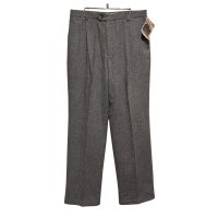 デッドストック【USA製】【ビンテージ】【GALLERY】【グレー】ウール混紡【スラックス】【31×32】 