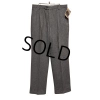 デッドストック【USA製】【ビンテージ】【GALLERY】【グレー】ウール混紡【スラックス】【31×32】 