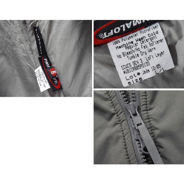 画像2: 程度良好!!【米軍実物】ワイルドシングス製【ECWCS】【GEN3】プロトタイプ【初期型】【レベル7】【プリマロフトジャケット】【L-long】 