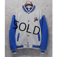 【ビンテージ】FRUIT OF THE LOOM【フルーツオブザルーム】【グレー×水色】【スウェットスタジャン】【サイズXL】 