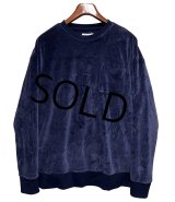 【ビンテージ】【OLD NAVY】オールドネイビー【紺】【左胸ポケット付き】【ベロアスウェット】【サイズL-Tall】 
