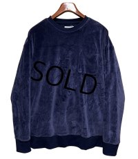 【ビンテージ】【OLD NAVY】オールドネイビー【紺】【左胸ポケット付き】【ベロアスウェット】【サイズL-Tall】 