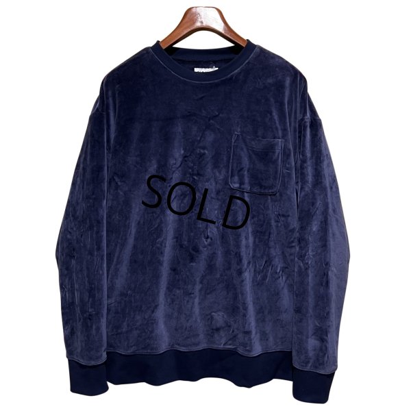 画像1: 【ビンテージ】【OLD NAVY】オールドネイビー【紺】【左胸ポケット付き】【ベロアスウェット】【サイズL-Tall】 