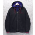 画像1: 【ラルフローレン】【POLO ralph lauren】【黒×裏青ボア】フルジップ【ボア付き】【パーカー】【サイズＸＬ】<br> (1)