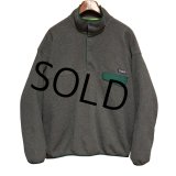 程度良好!! ビンテージ【パタゴニア】patagonia【チャコールグレーｘ緑】【スナップT】【フリースプルオーバー】【サイズＸＬ】 