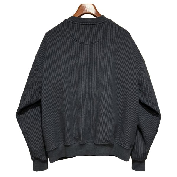 画像3: 【TRI-Mountain】トライマウンテン【チャコールｘ黒 マイクロストライプ】【ヘンリーネックスウェット】【サイズXL】 