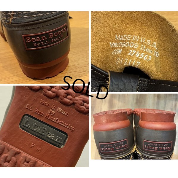 画像2: 【USA製】【L.L.bean】ラバーモカシン ブラウンｘ黒【ビーンブーツ】【サイズ 10M】【２８cm程度】 