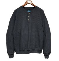 【TRI-Mountain】トライマウンテン【チャコールｘ黒 マイクロストライプ】【ヘンリーネックスウェット】【サイズXL】 