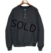 【TRI-Mountain】トライマウンテン【チャコールｘ黒 マイクロストライプ】【ヘンリーネックスウェット】【サイズXL】 