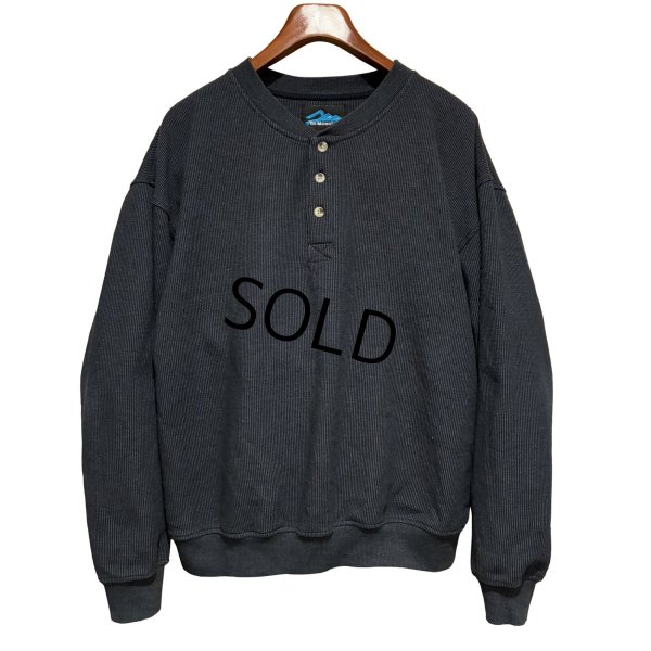 画像1: 【TRI-Mountain】トライマウンテン【チャコールｘ黒 マイクロストライプ】【ヘンリーネックスウェット】【サイズXL】 