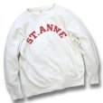 画像1: 50's【ビンテージ】【チャンピオン】小文字ランタグ【白】【ST.ANNE】【染み込みプリント】スウェット【サイズM】<br> (1)