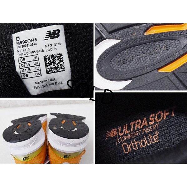 画像2: 程度良好!! USA製【ニューバランス】new balance【990】【V5】OH5 オレンジ スニーカー【サイズ２8ｃｍ】 