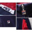 画像2: 【ビンテージ】フィラ【FILA】紺ｘ赤【ベロア地】【トラックジャージ】トラックジャケット【サイズＳ】<br> (2)
