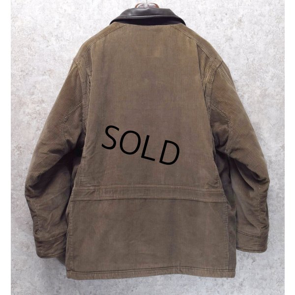 画像3: ビンテージ【CHAPS】チャップス【ラルフローレン】RALPH LAUREN【襟レザー】中綿入り ブラウン【コーデュロイジャケット】【サイズＸＬ】  