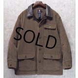 ビンテージ【CHAPS】チャップス【ラルフローレン】RALPH LAUREN【襟レザー】中綿入り ブラウン【コーデュロイジャケット】【サイズＸＬ】  