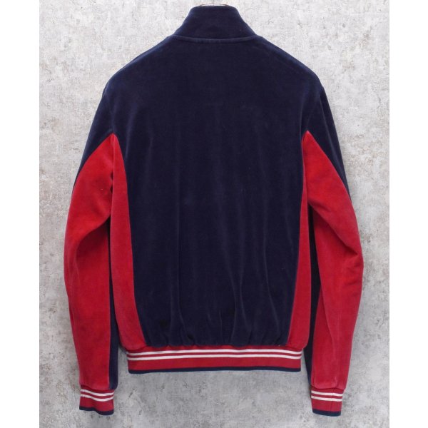 画像3: 【ビンテージ】フィラ【FILA】紺ｘ赤【ベロア地】【トラックジャージ】トラックジャケット【サイズＳ】 