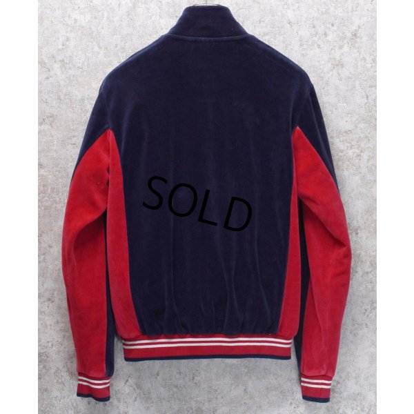 画像3: 【ビンテージ】フィラ【FILA】紺ｘ赤【ベロア地】【トラックジャージ】トラックジャケット【サイズＳ】 