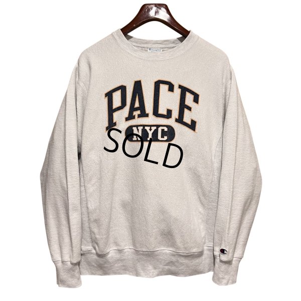 画像1: 【ビンテージ】【チャンピオン】【champion】【リバースウィーブ】PACE NYC 起毛地 白【スウェット】【サイズM】 