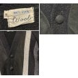 画像2: 70’s ビンテージ【WOOL】ウール【スエードｘグレーｘチャコールｘ白】ライン 黒 カーディガン【サイズＳ】<br> (2)