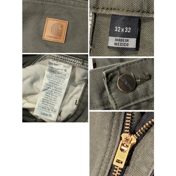 画像2: 【ビンテージ】【カーハート】【carhartt】モスグリーン【コットン】【ペインターパンツ】【32ｘ32】 