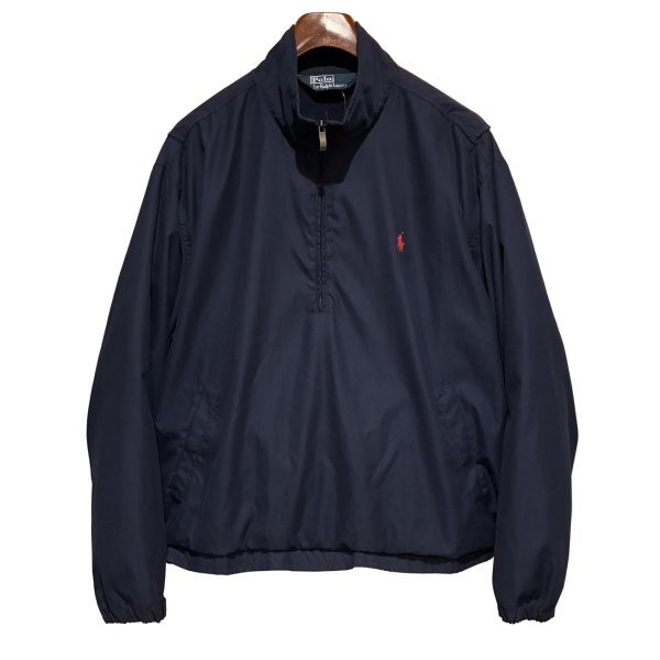 画像1: オールド【ラルフローレン】POLO RALPH LAUREN【紺】ハーフジップ【プルオーバージャケット】【サイズXL】 