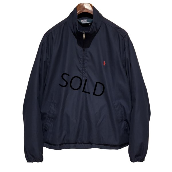 画像1: オールド【ラルフローレン】POLO RALPH LAUREN【紺】ハーフジップ【プルオーバージャケット】【サイズXL】 