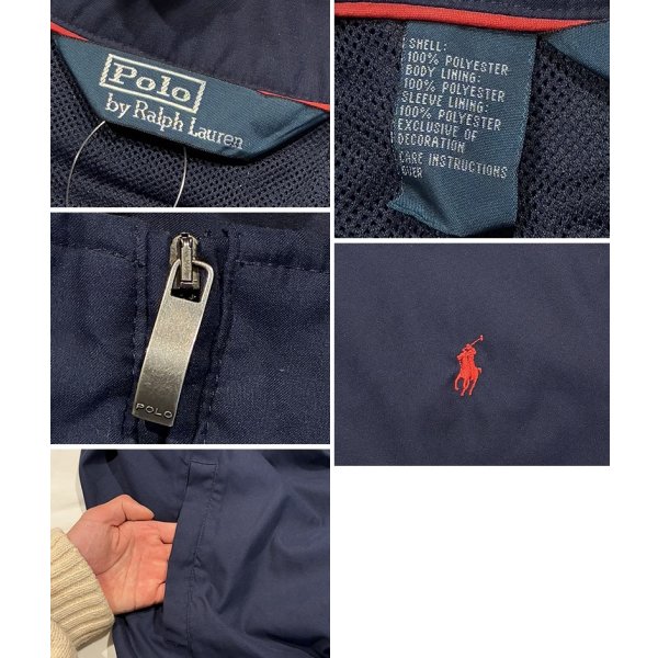 画像2: オールド【ラルフローレン】POLO RALPH LAUREN【紺】ハーフジップ【プルオーバージャケット】【サイズXL】 