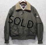 【Tommy Jeans】トミージーンズ【トミーヒルフィガー】首リブニット【中綿入り】【MA-1タイプブルゾン】【サイズXL】 