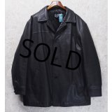 【ビンテージ】【オールドギャップ】GAP【黒】【ブラック】【レザーコート】カーコート【レザージャケット】【サイズXL】 