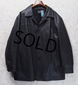【ビンテージ】【オールドギャップ】GAP【黒】【ブラック】【レザーコート】カーコート【レザージャケット】【サイズXL】 