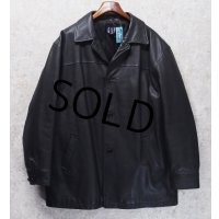 【ビンテージ】【オールドギャップ】GAP【黒】【ブラック】【レザーコート】カーコート【レザージャケット】【サイズXL】 