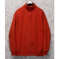 【ラルフローレン】POLO RALPH LAUREN【赤】裏起毛【ハーフジップ】【スウェット】【サイズL】 