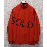 【ラルフローレン】POLO RALPH LAUREN【赤】裏起毛【ハーフジップ】【スウェット】【サイズL】 