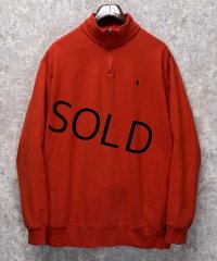 【ラルフローレン】POLO RALPH LAUREN【赤】裏起毛【ハーフジップ】【スウェット】【サイズL】 