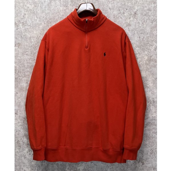 画像1: 【ラルフローレン】POLO RALPH LAUREN【赤】裏起毛【ハーフジップ】【スウェット】【サイズL】 