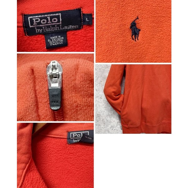 画像2: 【ラルフローレン】POLO RALPH LAUREN【赤】裏起毛【ハーフジップ】【スウェット】【サイズL】 