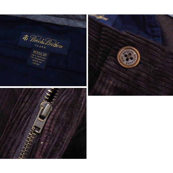 画像3: ビンテージ【ブルックスブラザーズ】brooksbrothers【ダークブラウン】【コーデュロイパンツ】コーデュロイスラックス【35X30】 