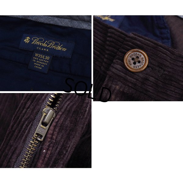 画像3: ビンテージ【ブルックスブラザーズ】brooksbrothers【ダークブラウン】【コーデュロイパンツ】コーデュロイスラックス【35X30】 