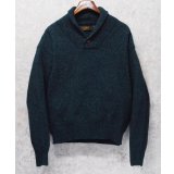 ＵＳＡ製【〜90's】【ビンテージ】Eddie Bauer【エディーバウアー】霜降り緑【ショールカラーセーター】【サイズＭ】 