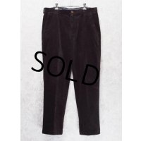 ビンテージ【ブルックスブラザーズ】brooksbrothers【ダークブラウン】【コーデュロイパンツ】コーデュロイスラックス【35X30】 