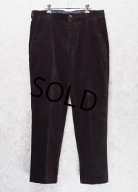 ビンテージ【ブルックスブラザーズ】brooksbrothers【ダークブラウン】【コーデュロイパンツ】コーデュロイスラックス【35X30】 