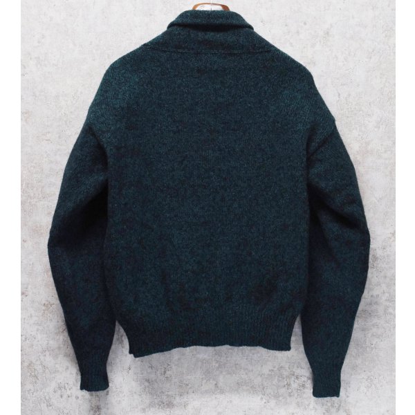 画像3: ＵＳＡ製【〜90's】【ビンテージ】Eddie Bauer【エディーバウアー】霜降り緑【ショールカラーセーター】【サイズＭ】 