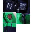 画像2: 90’ｓ~【ビンテージ】【オールドギャップ】【GAP】【緑ｘ紺】ナイロンｘフリース【ハーフジッププルオーバー】【サイズＭ】 (2)