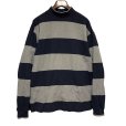 画像1: 【90’s】USA製【ビンテージ】【ランズエンド】【LANDS' END】【紺×グレー】ボーダー【モックネック】【ロンT】サイズＬ<br> (1)