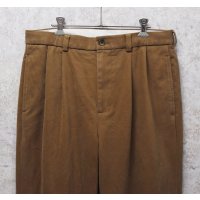 【ブルックスブラザーズ】brooksbrothers【ライトブラウン】【２タック】【コットンスラックス】コットンパンツ【34X30】 