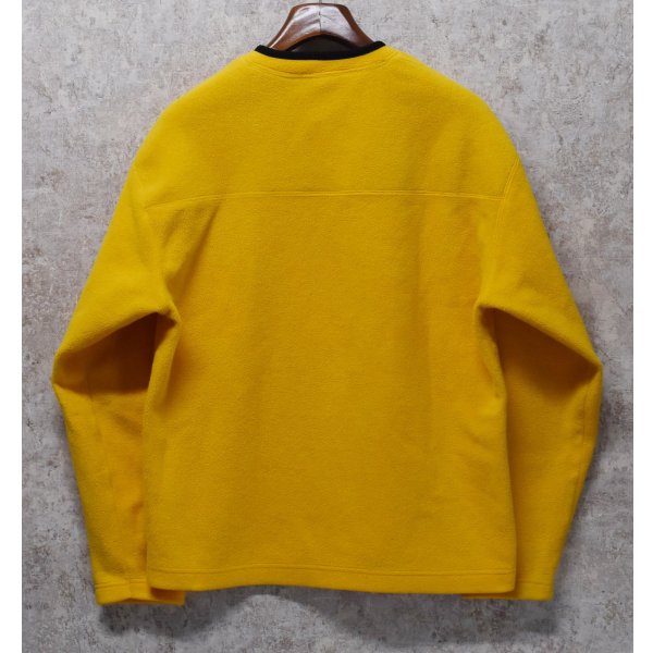 画像3: 90's~ ビンテージ【オールドギャップ】【GAP】黄色【Vネック】無地【フリース】【プルオーバー】【サイズL】 