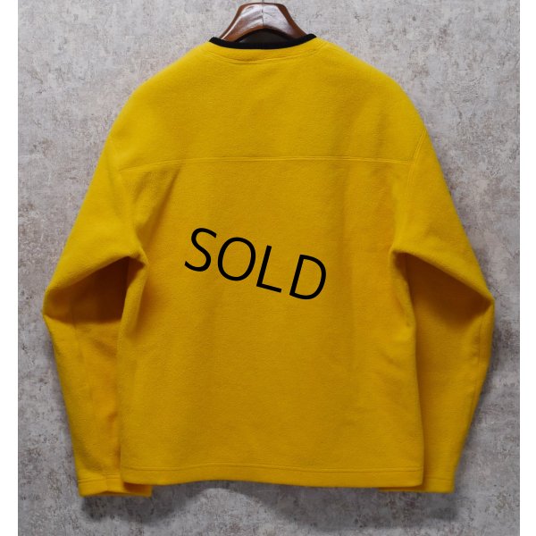 画像3: 90's~ ビンテージ【オールドギャップ】【GAP】黄色【Vネック】無地【フリース】【プルオーバー】【サイズL】 